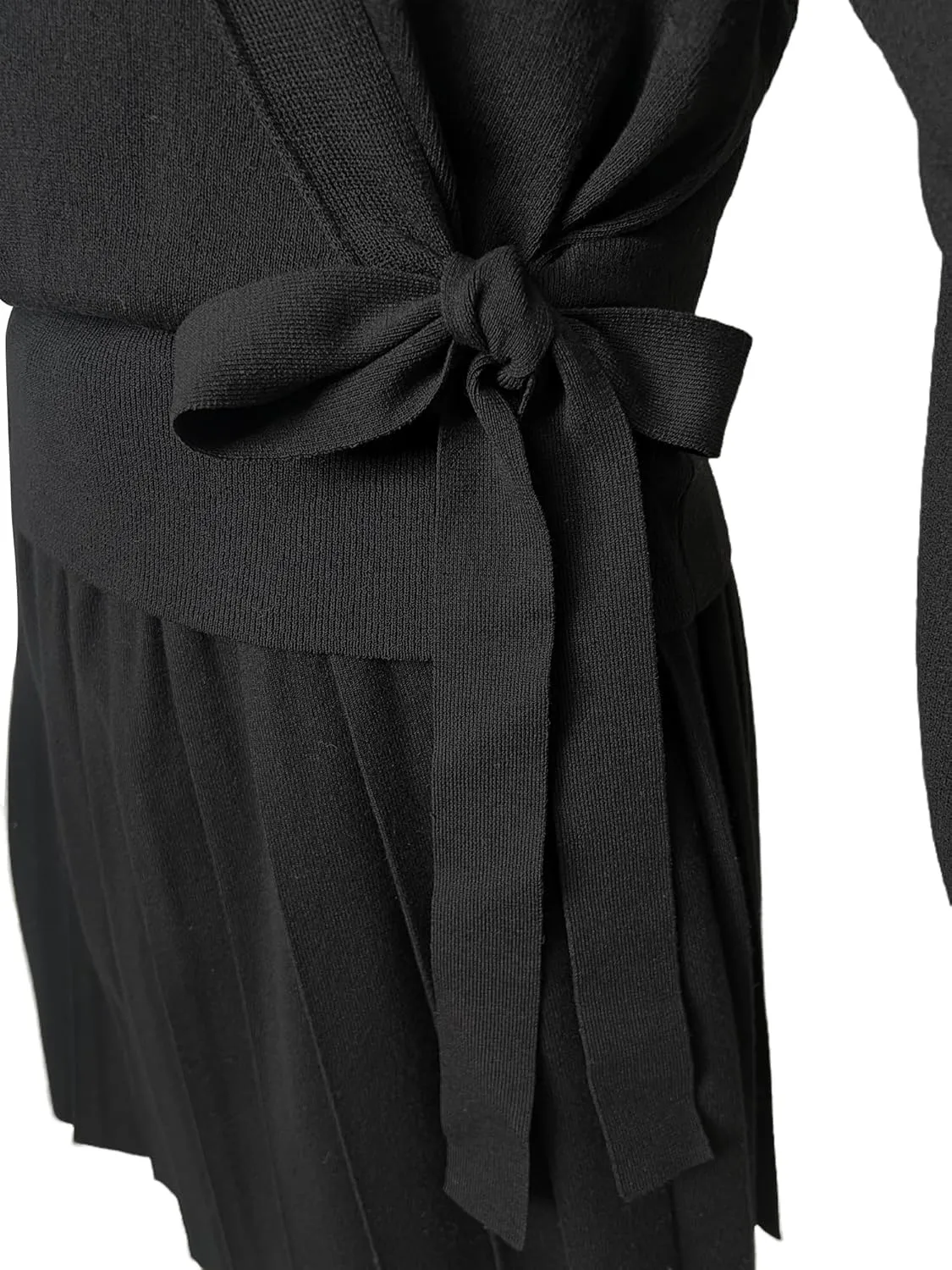 Women's Summer V Neck Wrap Sweater Pullovers 3/4 Sleeve Tie Side Lightweight Beach Knitted Tops