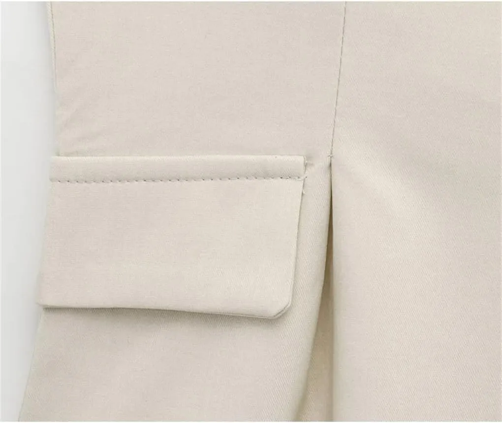 Women's V-Neck Slim Fit Wide Hem Solid Color Pocket Decoration Vest