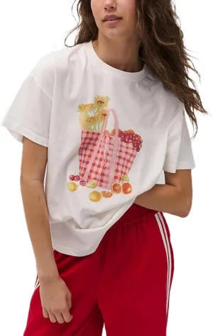 Womens Y2k Vintage Flower Graphic Print Baggy Tees Shirts Cute Floral Aesthetic Teens Oversized Tops
