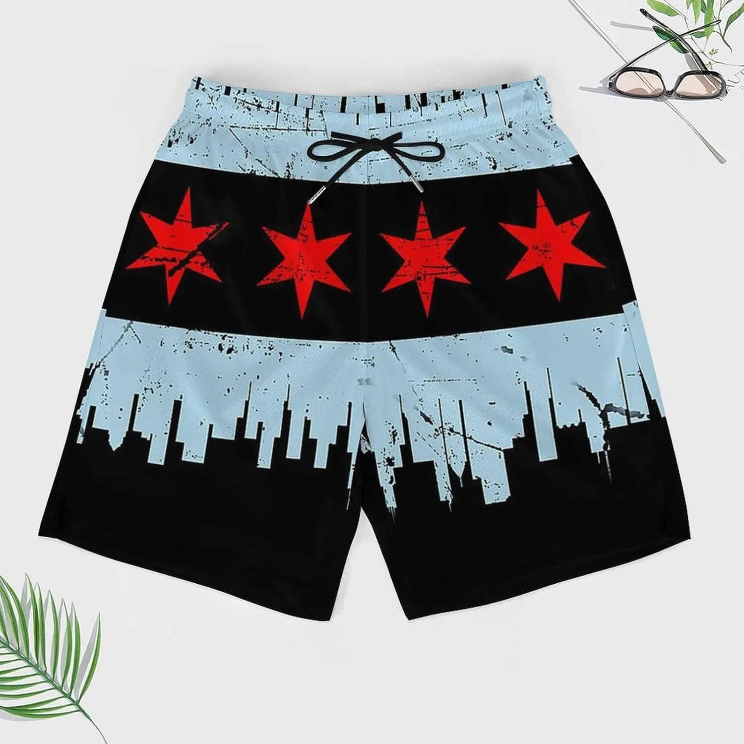Zakqeik Italian Flag Mens Swim Trunks Quick Dry Swim Shorts with Pockets Funny Beach Shorts