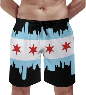 Zakqeik Men's Summer Guyana Flag Map Swim Trunks Quick Dry Surf Boardshorts Bathing Suit Shorts with Pockets
