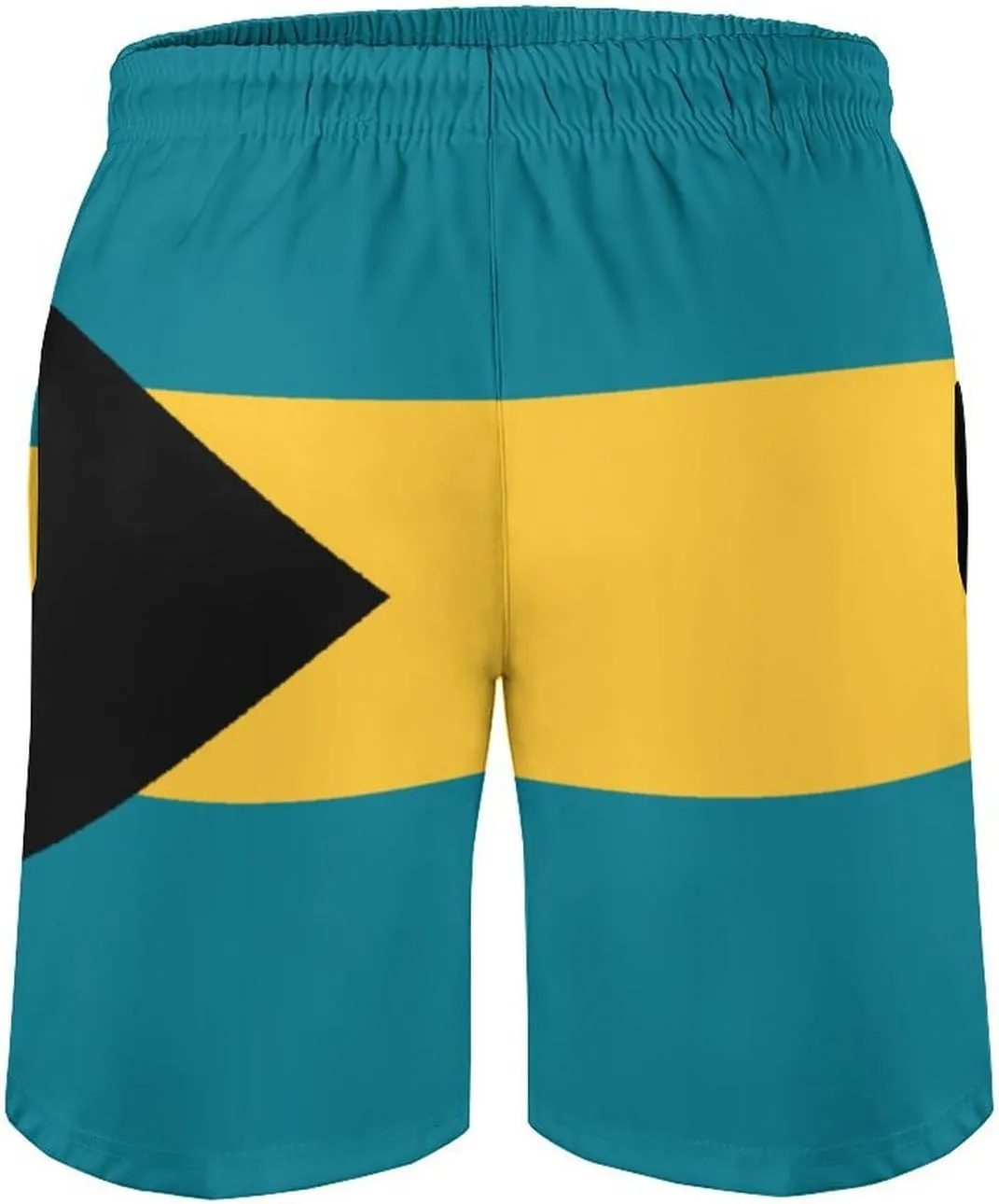 Zakqeik Men's Summer Guyana Flag Map Swim Trunks Quick Dry Surf Boardshorts Bathing Suit Shorts with Pockets