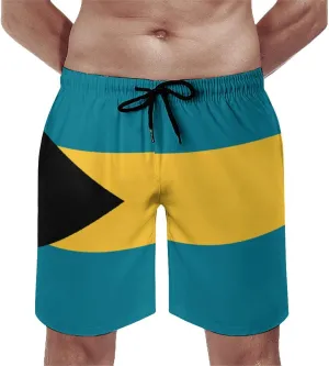 Zakqeik Men's Summer Guyana Flag Map Swim Trunks Quick Dry Surf Boardshorts Bathing Suit Shorts with Pockets
