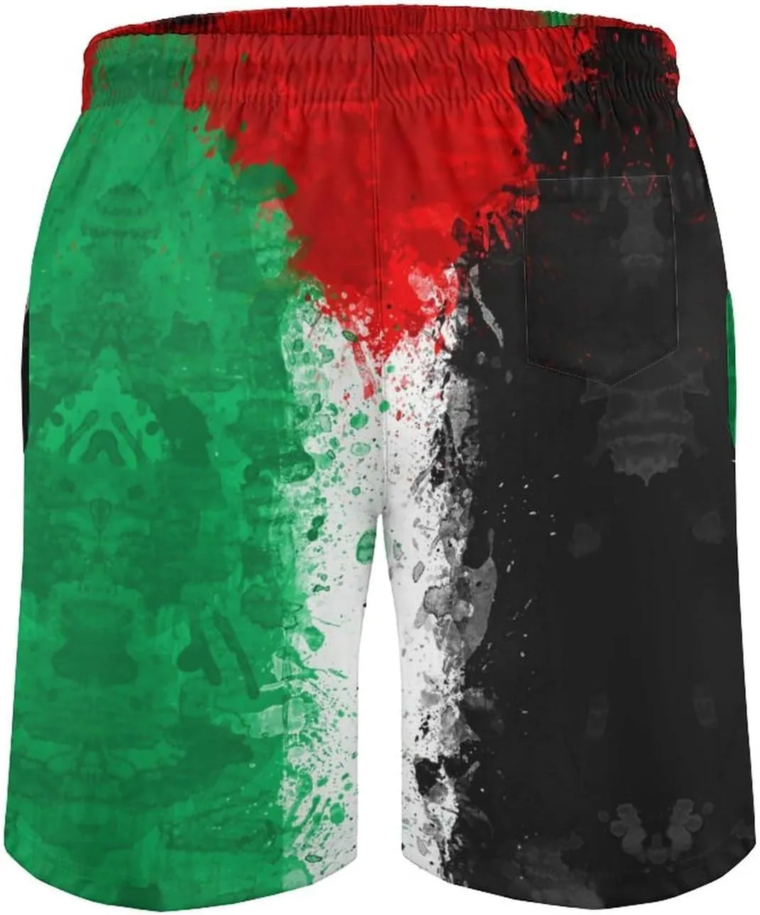 Zakqeik Men's Summer Missouri State Flag Swim Trunks Quick Dry Surf Boardshorts Bathing Suit Shorts with Pockets