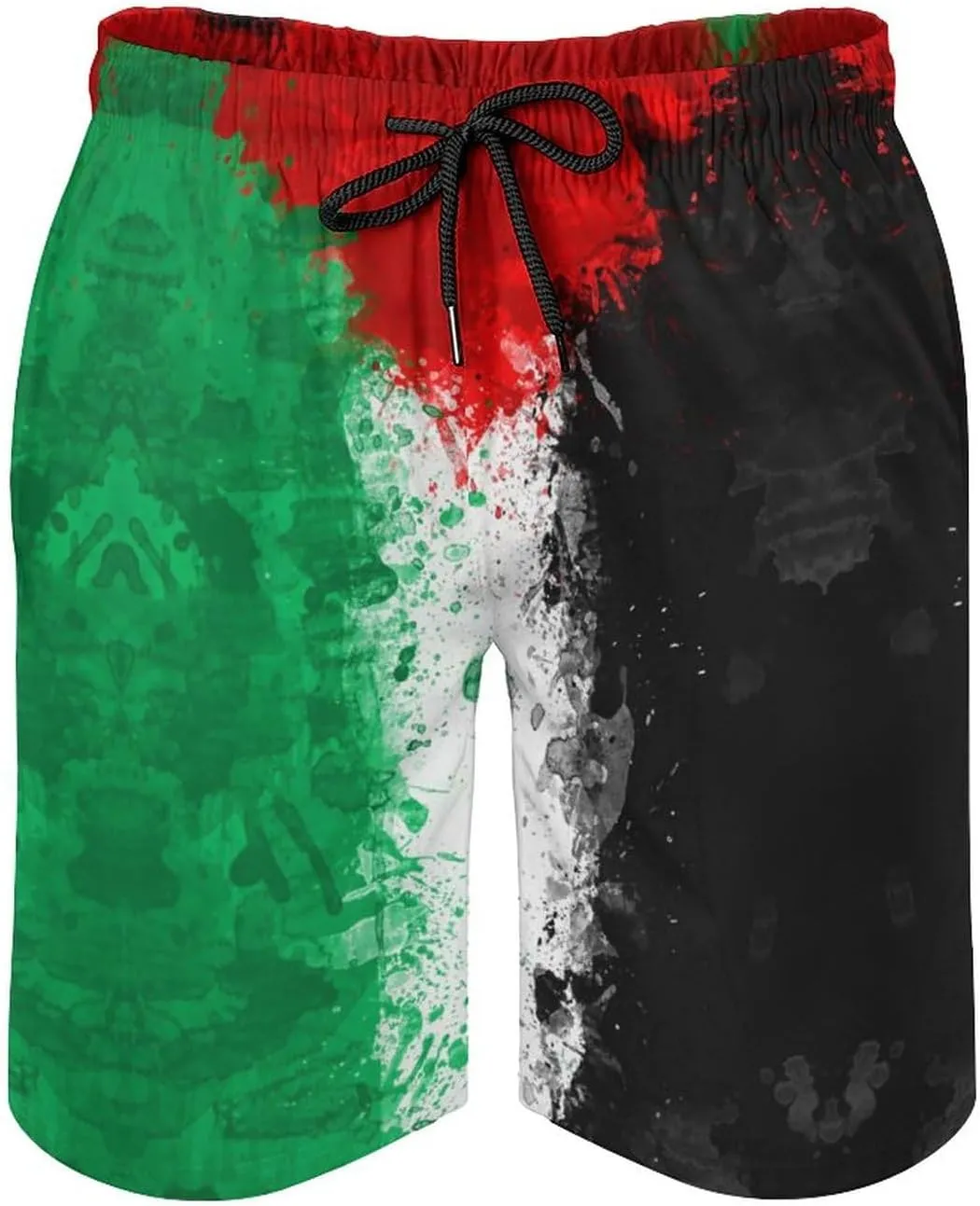 Zakqeik Men's Summer Missouri State Flag Swim Trunks Quick Dry Surf Boardshorts Bathing Suit Shorts with Pockets