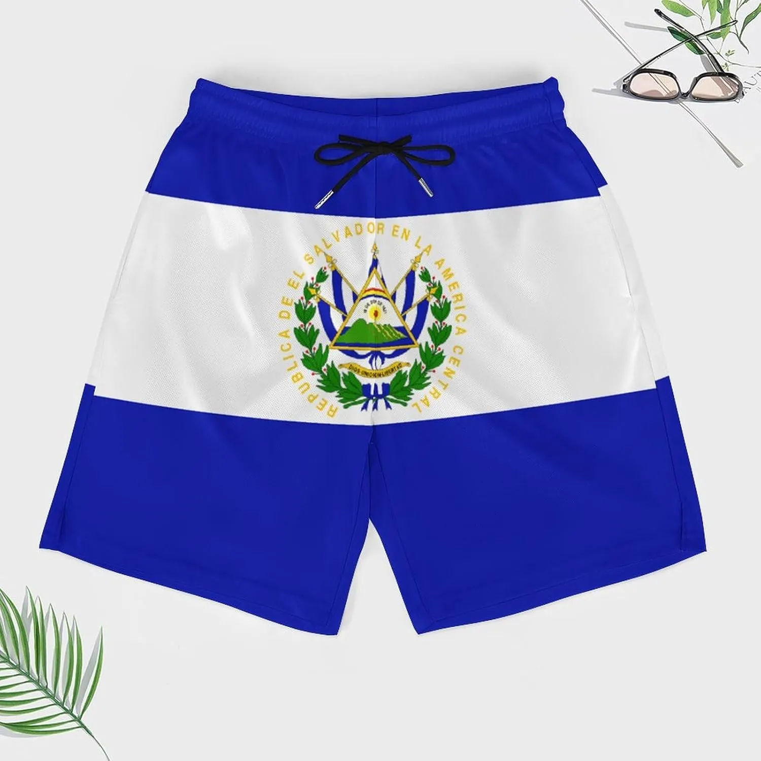 Zakqeik Men's Summer Texas Flag Swim Trunks Quick Dry Surf Boardshorts Bathing Suit Shorts with Pockets