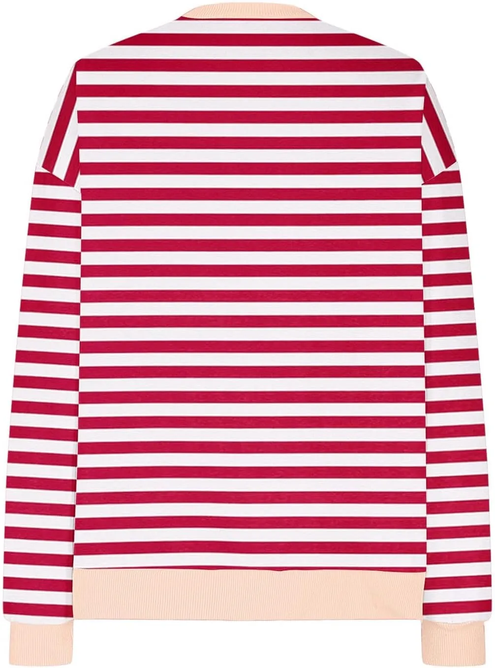 ZDRZK Striped Oversized Sweatshirt Women Long Sleeve Star Graphic Tee Shirts Crewneck 2024 Fall Loose Pullover Clothes